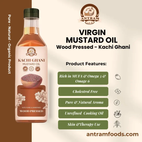 Wood Pressed Mustard Oil – Pure and Traditionally Made Kachi Ghani Oil - Image 2