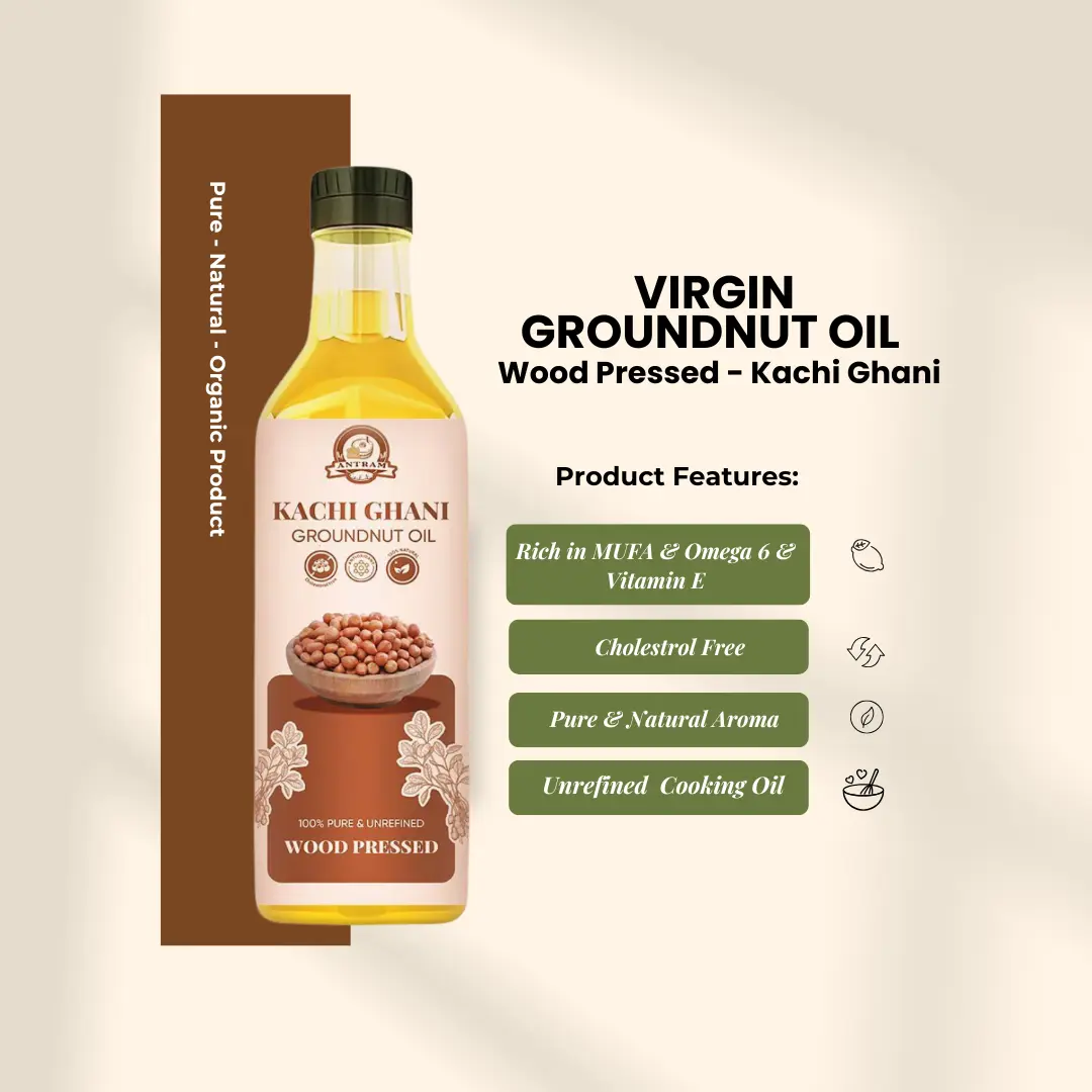 Wood Pressed Groundnut Oil